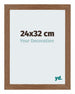 Mura MDF Photo Frame 24x32cm Oak Rustic Front Size | Yourdecoration.com