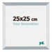 Mura MDF Photo Frame 25x25cm Aluminum Brushed Front Size | Yourdecoration.com