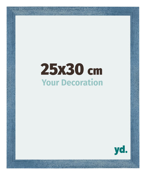 Mura MDF Photo Frame 25x30cm Bright Blue Swept Front Size | Yourdecoration.com