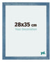 Mura MDF Photo Frame 28x35cm Bright Blue Swept Front Size | Yourdecoration.com