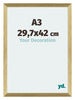 Mura MDF Photo Frame 29 7x42cm A3 Gold Shiny Front Size | Yourdecoration.com