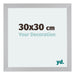 Mura MDF Photo Frame 30x30cm Silver Matte Front Size | Yourdecoration.com