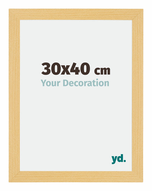 Mura MDF Photo Frame 30x40cm Beech Design Front Size | Yourdecoration.com