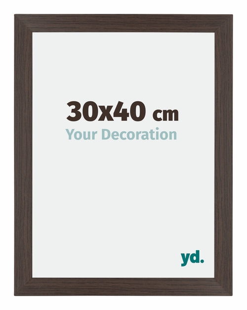 Mura MDF Photo Frame 30x40cm Oak Dark Front Size | Yourdecoration.com