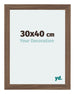 Mura MDF Photo Frame 30x40cm Walnut Dark Front Size | Yourdecoration.com