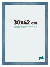 Mura MDF Photo Frame 30x42cm Bright Blue Swept Front Size | Yourdecoration.com