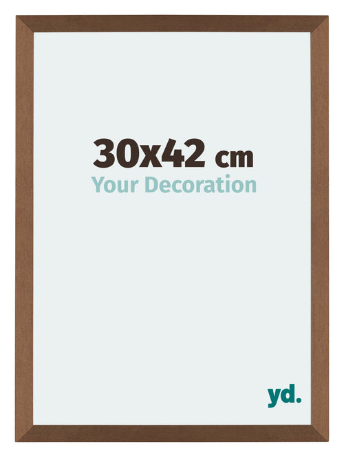 Mura MDF Photo Frame 30x42cm Copper Design Front Size | Yourdecoration.com