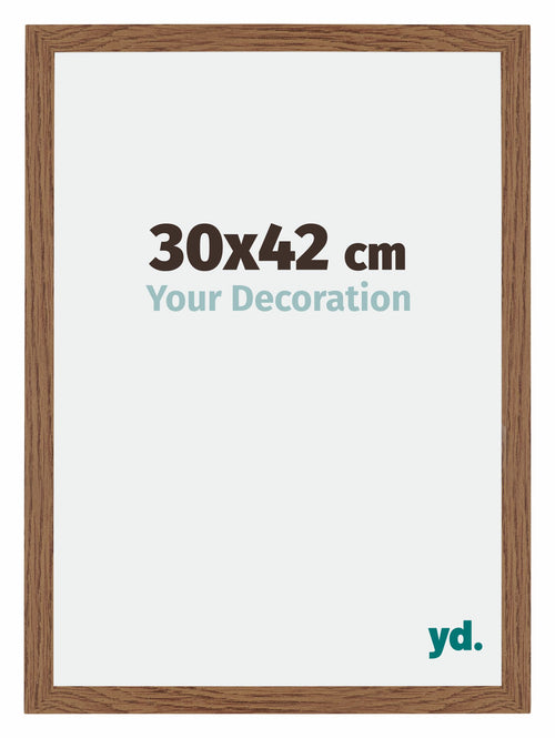 Mura MDF Photo Frame 30x42cm Oak Rustic Front Size | Yourdecoration.com