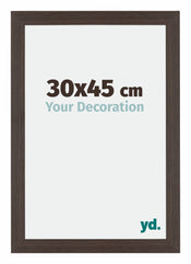 Mura MDF Photo Frame 30x45cm Oak Dark Front Size | Yourdecoration.com