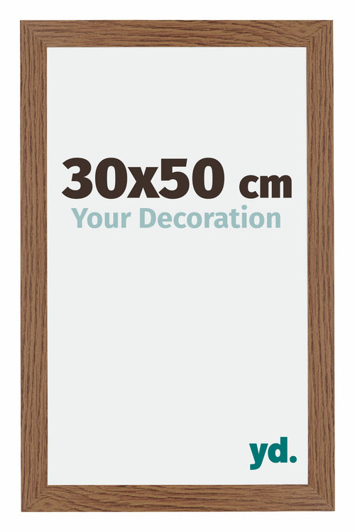 Mura MDF Photo Frame 30x50cm Oak Rustic Front Size | Yourdecoration.com