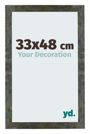Mura MDF Photo Frame 33x48cm Bleu Or Mélangé Front Size | Yourdecoration.com