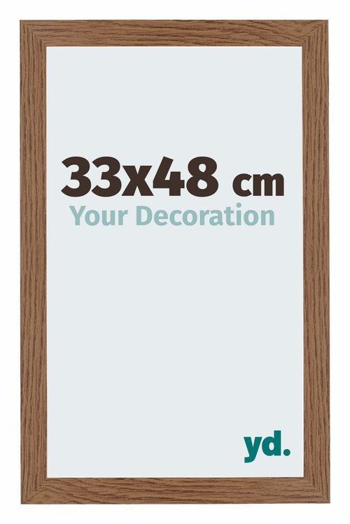 Mura MDF Photo Frame 33x48cm Oak Rustic Front Size | Yourdecoration.com