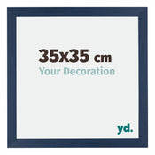 Mura MDF Photo Frame 35x35cm Dark Blue Swept Front Size | Yourdecoration.com