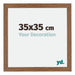 Mura MDF Photo Frame 35x35cm Oak Rustic Front Size | Yourdecoration.com