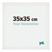 Mura MDF Photo Frame 35x35cm White Wiped Front Size | Yourdecoration.com