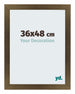 Mura MDF Photo Frame 36x48cm Bronze Design Front Size | Yourdecoration.com