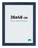 Mura MDF Photo Frame 36x48cm Dark Blue Swept Front Size | Yourdecoration.com