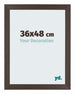 Mura MDF Photo Frame 36x48cm Oak Dark Front Size | Yourdecoration.com