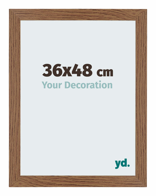 Mura MDF Photo Frame 36x48cm Oak Rustic Front Size | Yourdecoration.com