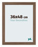 Mura MDF Photo Frame 36x48cm Walnut Dark Front Size | Yourdecoration.com