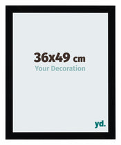 Mura MDF Photo Frame 36x49cm Noir Brillant Front Size | Yourdecoration.com