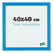 Mura MDF Photo Frame 40x40cm Bright Blue Front Size | Yourdecoration.com