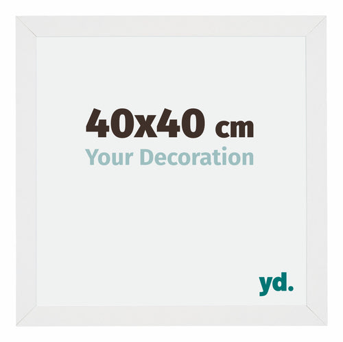 Mura MDF Photo Frame 40x40cm White High Gloss Front Size | Yourdecoration.com