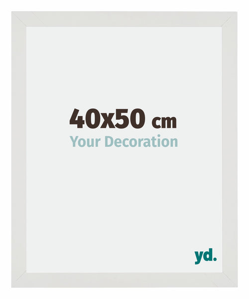 Mura MDF Photo Frame 40x50cm White Matte Front Size | Yourdecoration.com