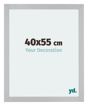 Mura MDF Photo Frame 40x55cm Silver Matte Front Size | Yourdecoration.com