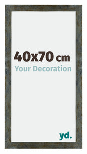 Mura MDF Photo Frame 40x70cm Blue Gold Melange Front Size | Yourdecoration.com