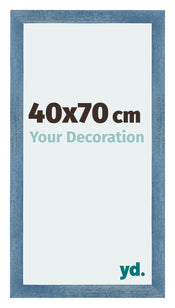 Mura MDF Photo Frame 40x70cm Bright Blue Swept Front Size | Yourdecoration.com