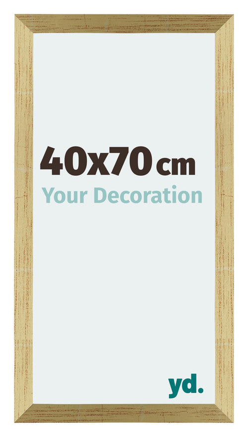 Mura MDF Photo Frame 40x70cm Gold Shiny Front Size | Yourdecoration.com