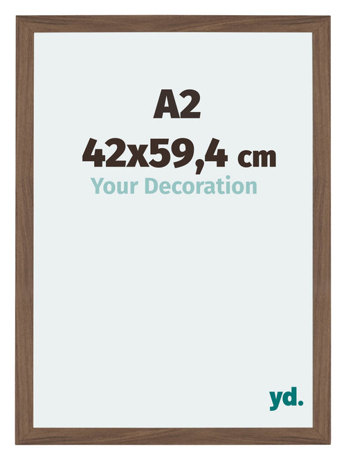 Mura MDF Photo Frame 42x59 4cm A2 Walnut Dark Front Size | Yourdecoration.com