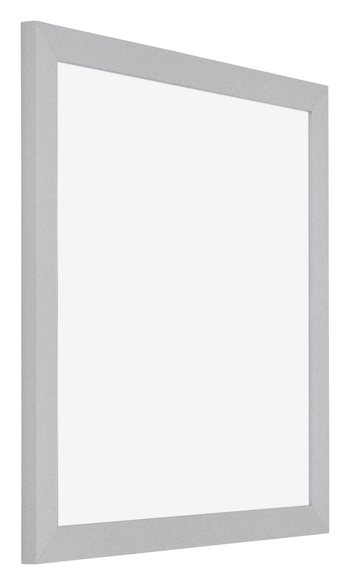 Mura MDF Photo Frame 45x45cm Silver Matte Front Oblique | Yourdecoration.com