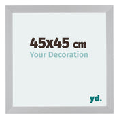 Mura MDF Photo Frame 45x45cm Silver Matte Front Size | Yourdecoration.com