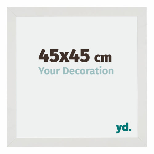 Mura MDF Photo Frame 45x45cm White Matte Front Size | Yourdecoration.com