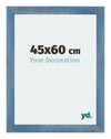 Mura MDF Photo Frame 45x60cm Bright Blue Swept Front Size | Yourdecoration.com
