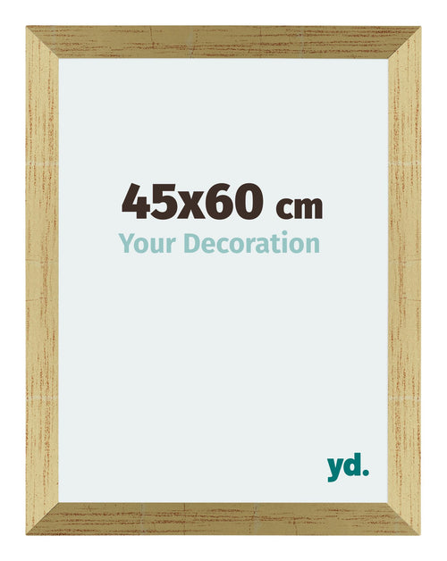 Mura MDF Photo Frame 45x60cm Gold Shiny Front Size | Yourdecoration.com