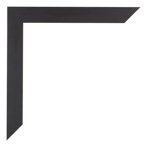 Mura MDF Photo Frame 48x64cm Black Woodgrain Detail Corner | Yourdecoration.com