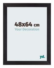 Mura MDF Photo Frame 48x64cm Black Woodgrain Front Size | Yourdecoration.com