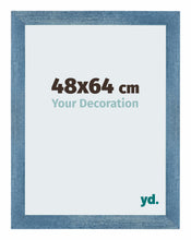 Mura MDF Photo Frame 48x64cm Clear Blue Swept Front Size | Yourdecoration.com