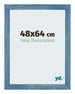 Mura MDF Photo Frame 48x64cm Clear Blue Swept Front Size | Yourdecoration.com