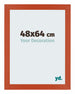 Mura MDF Photo Frame 48x64cm Orange Front Size | Yourdecoration.com