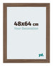 Mura MDF Photo Frame 48x64cm Walnut Dark Front Size | Yourdecoration.com