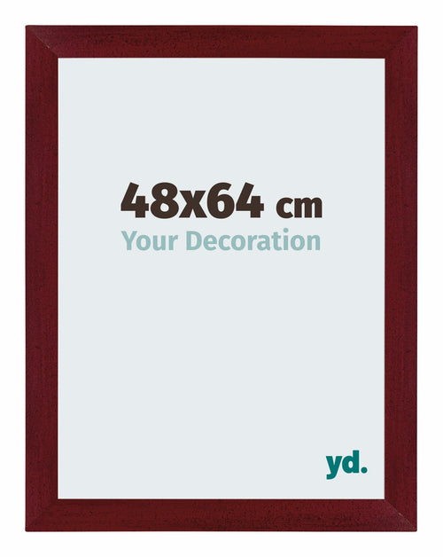 Mura MDF Photo Frame 48x64cm Wine Red Swept Front Size | Yourdecoration.com