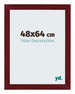 Mura MDF Photo Frame 48x64cm Wine Red Swept Front Size | Yourdecoration.com