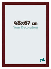 Mura MDF Photo Frame 48x67cm Wine Red Swept Front Size | Yourdecoration.com