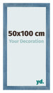 Mura MDF Photo Frame 50x100cm Bright Blue Swept Front Size | Yourdecoration.com