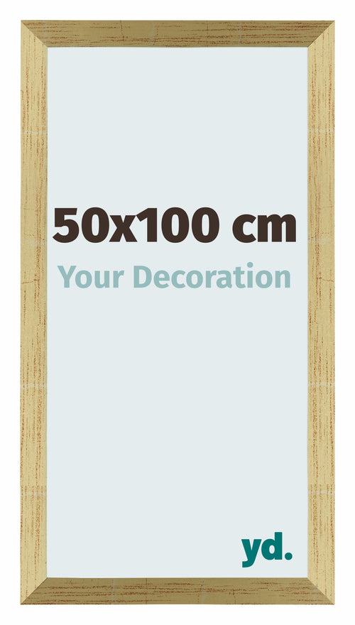 Mura MDF Photo Frame 50x100cm Gold Shiny Front Size | Yourdecoration.com