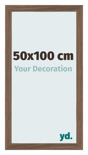 Mura MDF Photo Frame 50x100cm Walnut Dark Front Size | Yourdecoration.com